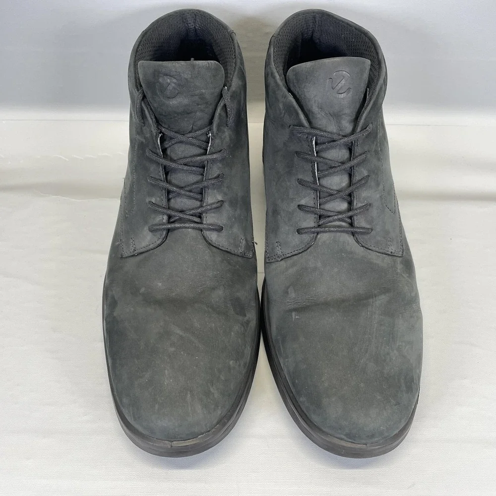 ECCO S Light Hybrid Chukka Boots Mens Size 45 Gray Nubuck Lace Up Casual Shoes